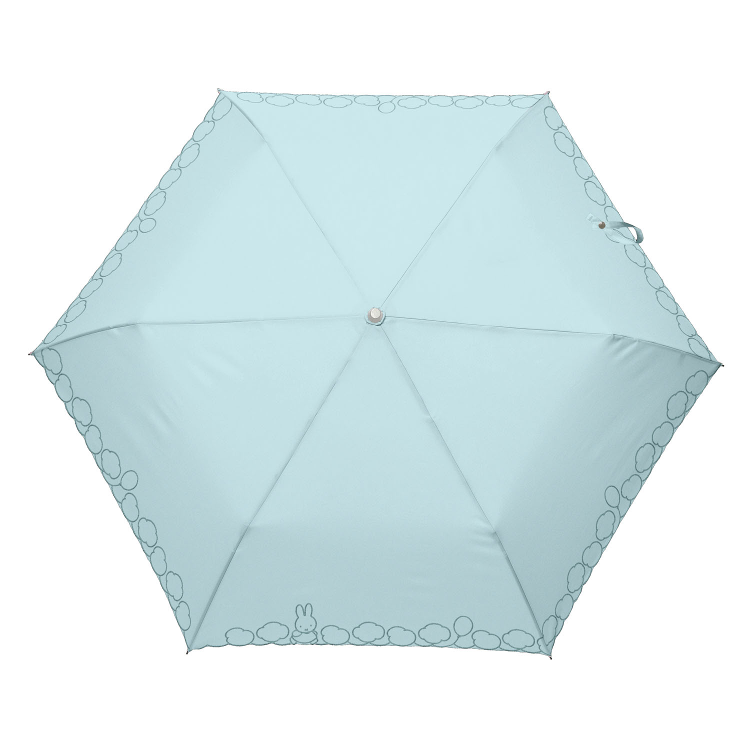 ミッフィー 1級遮光晴雨兼用コンパクト折傘 ミッフィーハンドル＆刺繍タイプ 刺繍miffy and balloon - 画像3