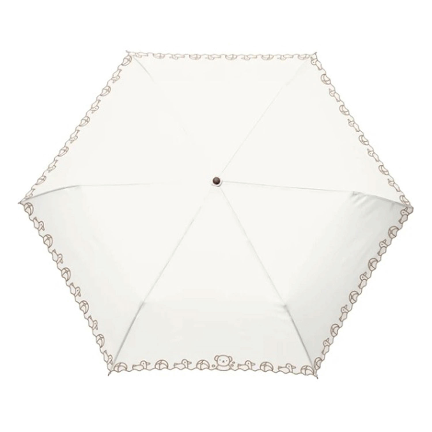 ミッフィー 1級遮光晴雨兼用コンパクト折傘 ミッフィーハンドル＆刺繍タイプ 刺繍ポリス - 画像3