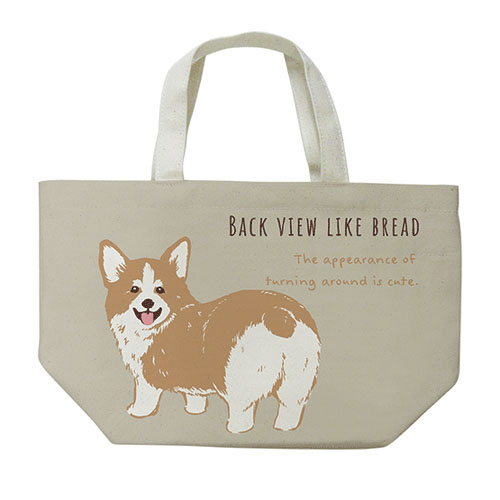 ミニトートバッグソラふりむき【コーギー】 - 画像1