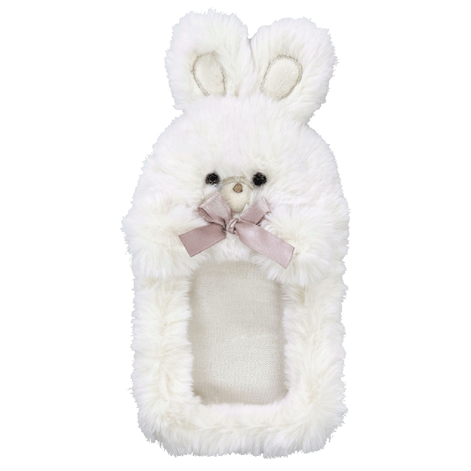 リール付きカードケース ウサギ ホワイト