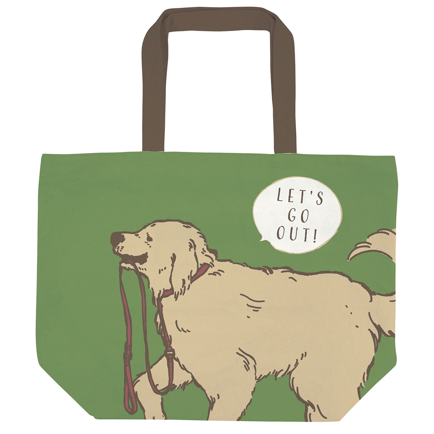 横型トートバッグ モモお散歩 - 画像1