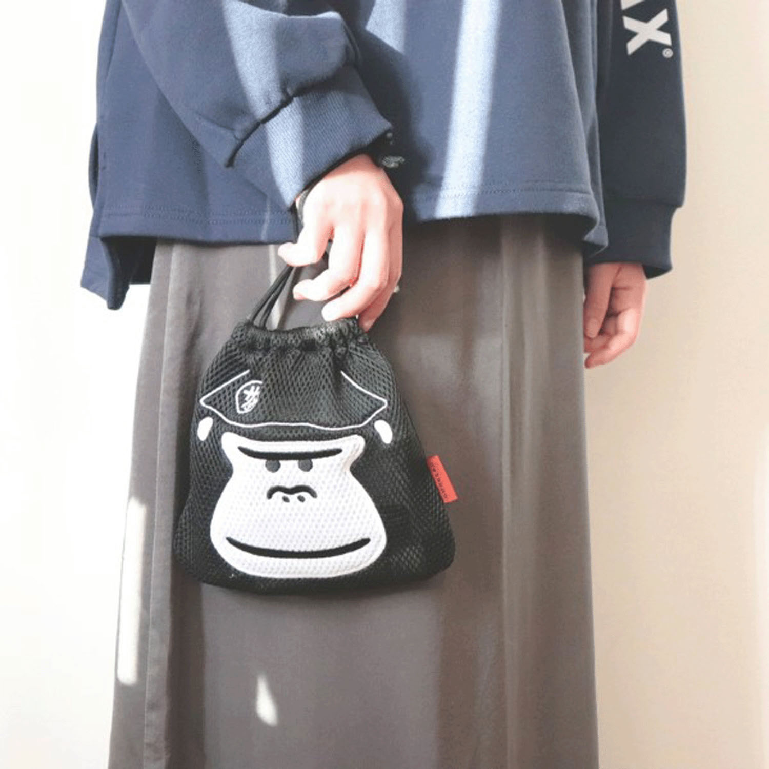 ごリラックス まもるさんの洗える巾着 - 画像4