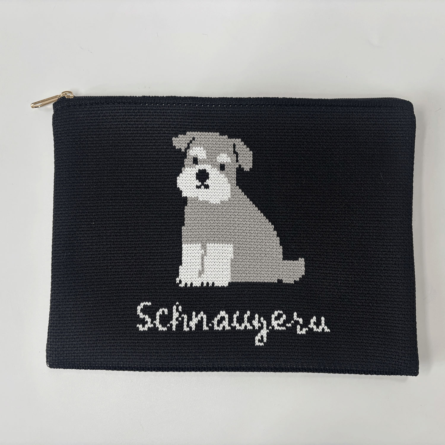 ニットポーチ シュナウザー ブラック