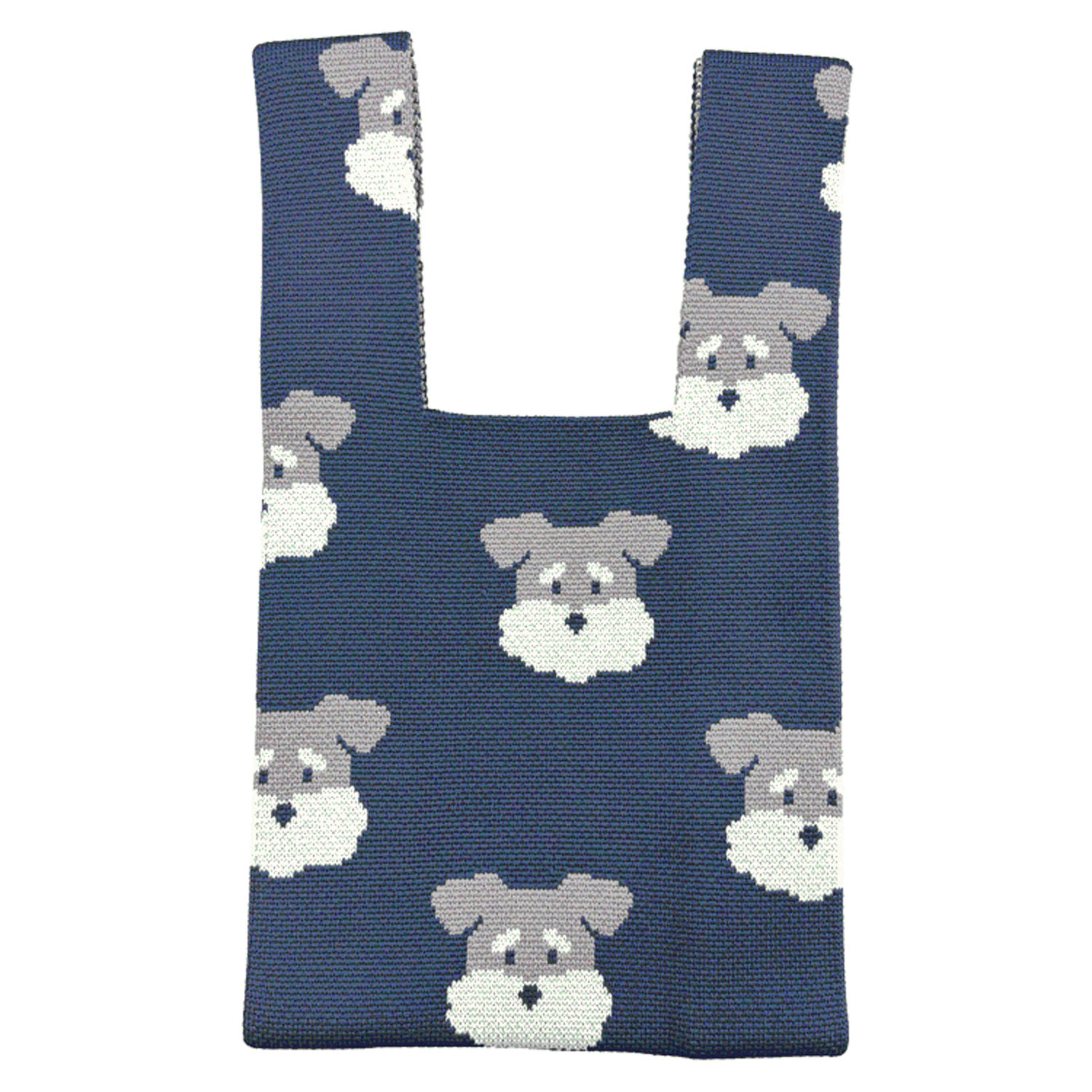 ニットバッグ シュナウザー総柄 - 画像1