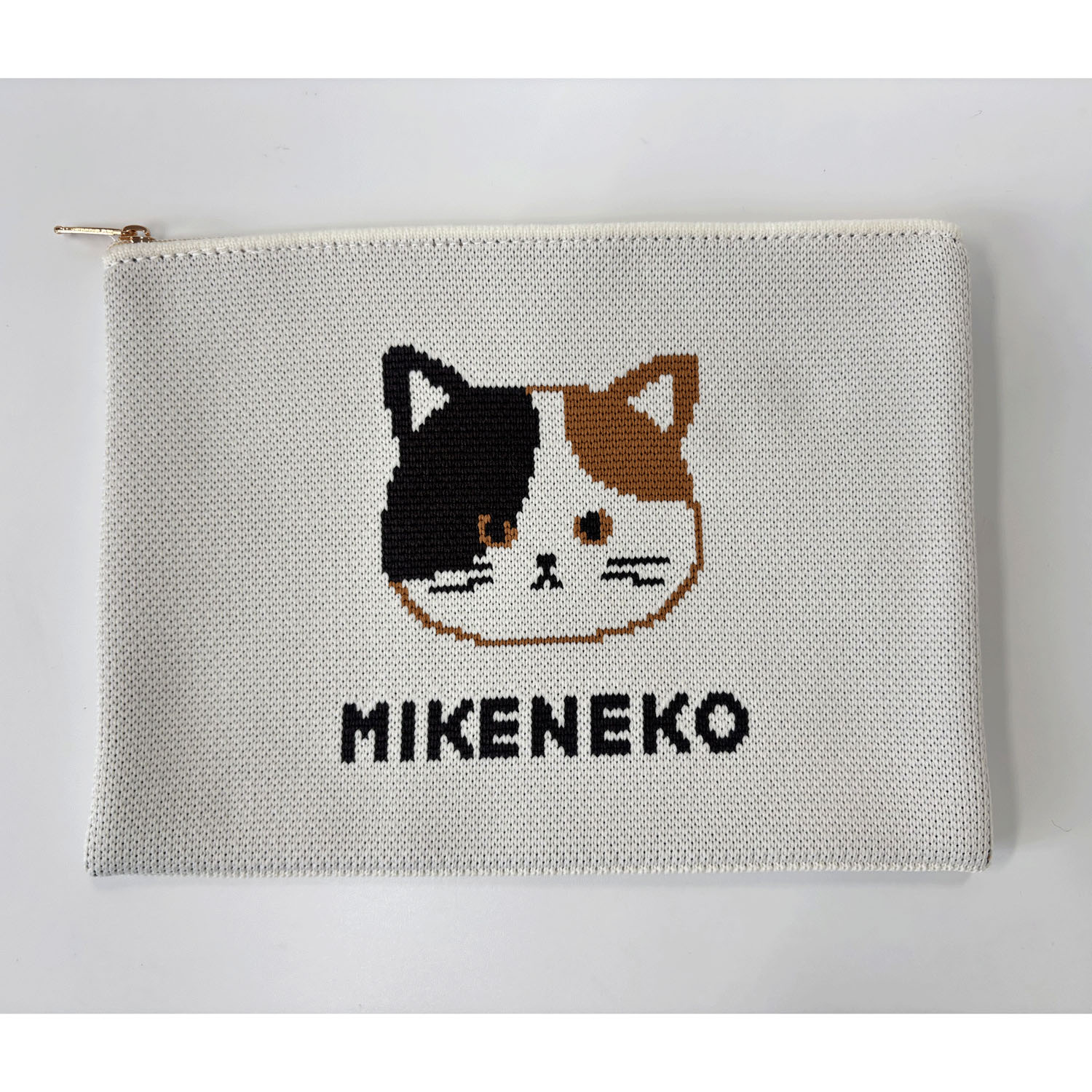 ニットポーチ ミケネコ - 画像1