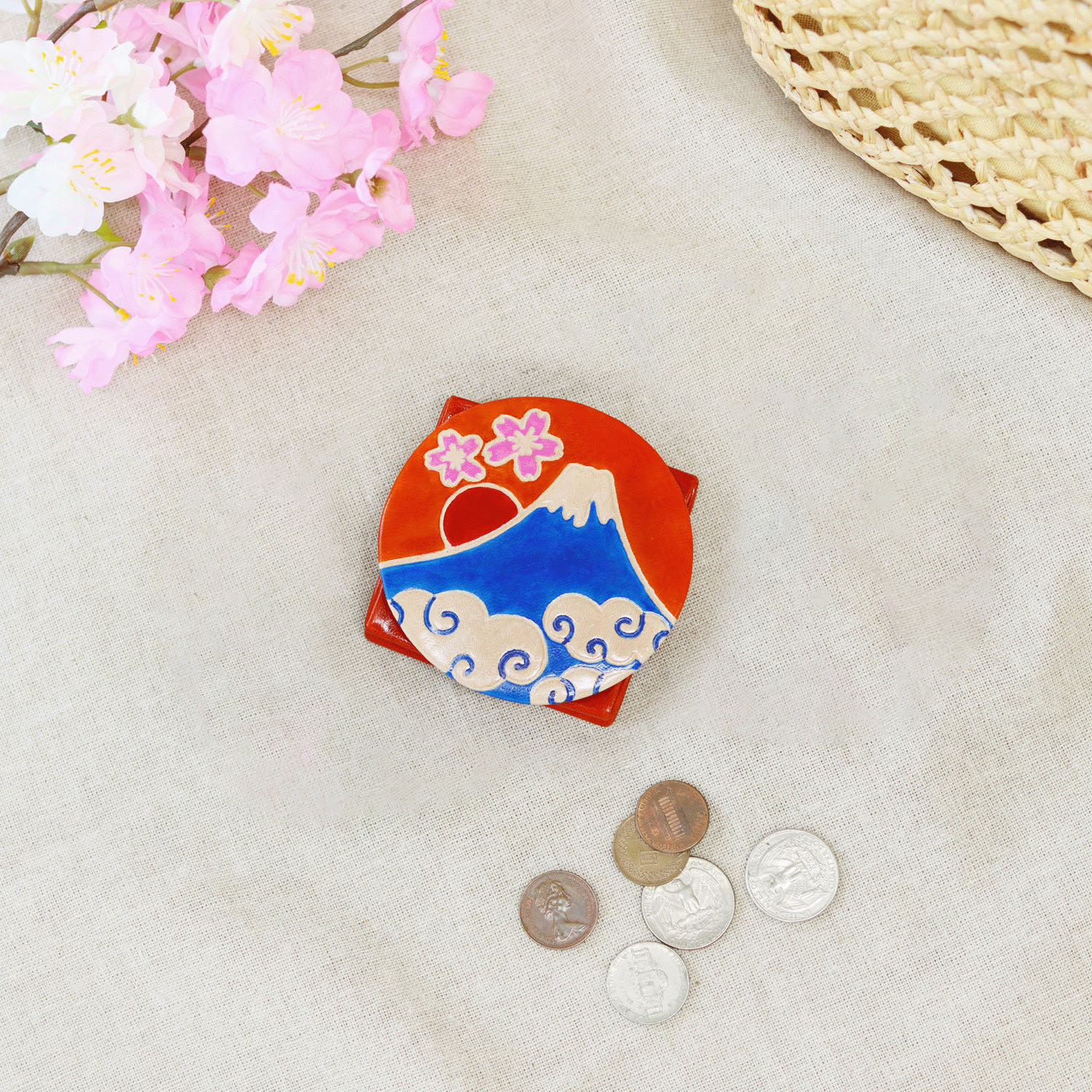 ヤンピーコインパース 日の出富士 オレンジ - 画像2