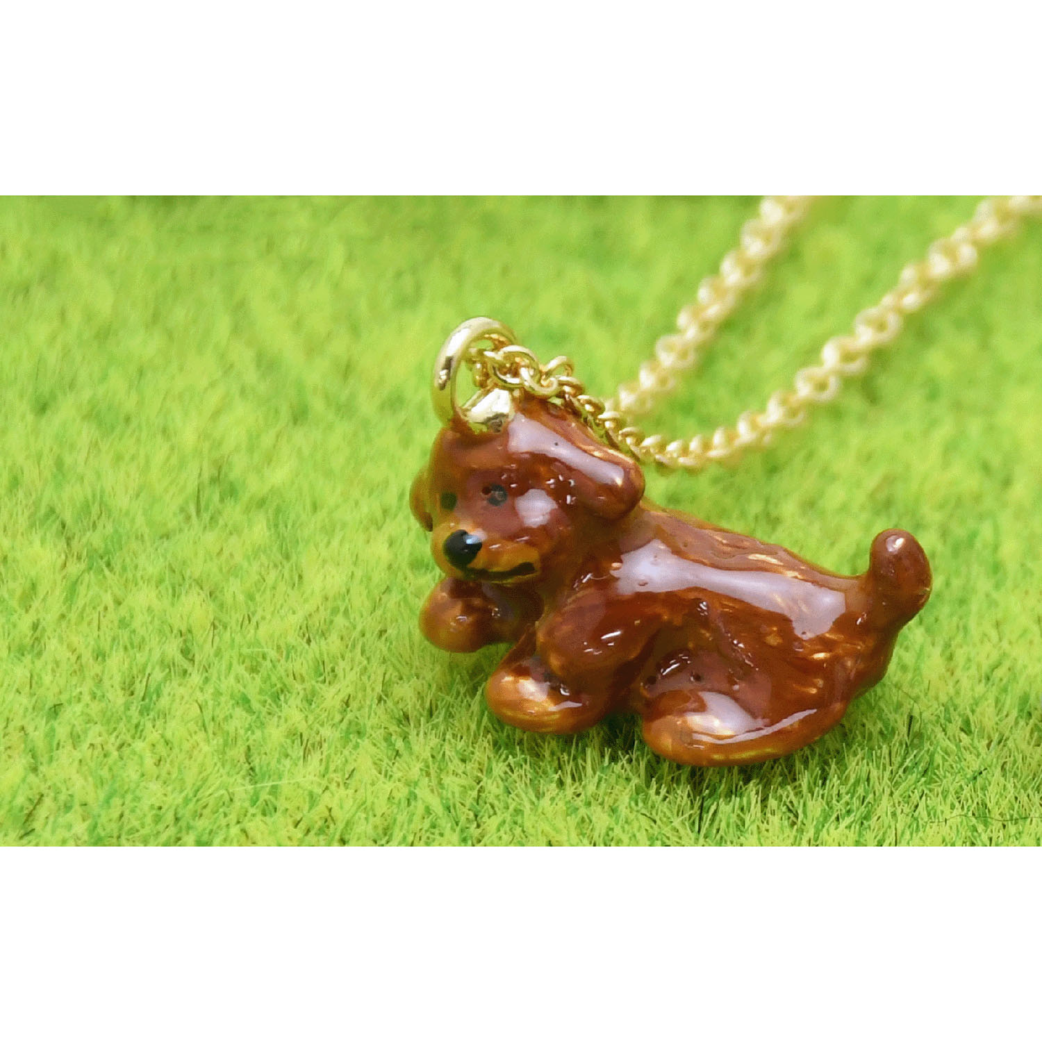 elioネックレス トイプードル（ブラウン） - 画像1