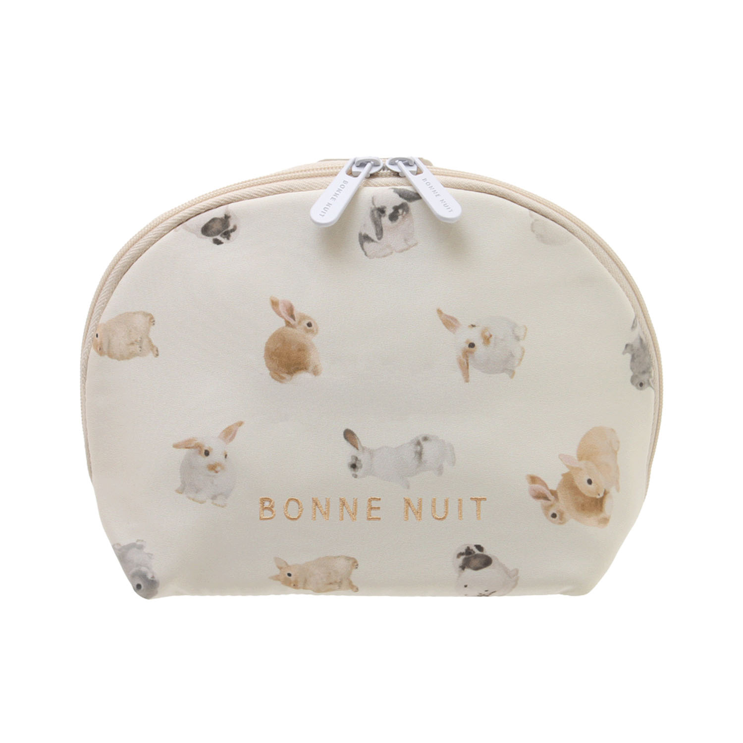 モチーフプリントラウンドポーチ ウサギ - 画像1