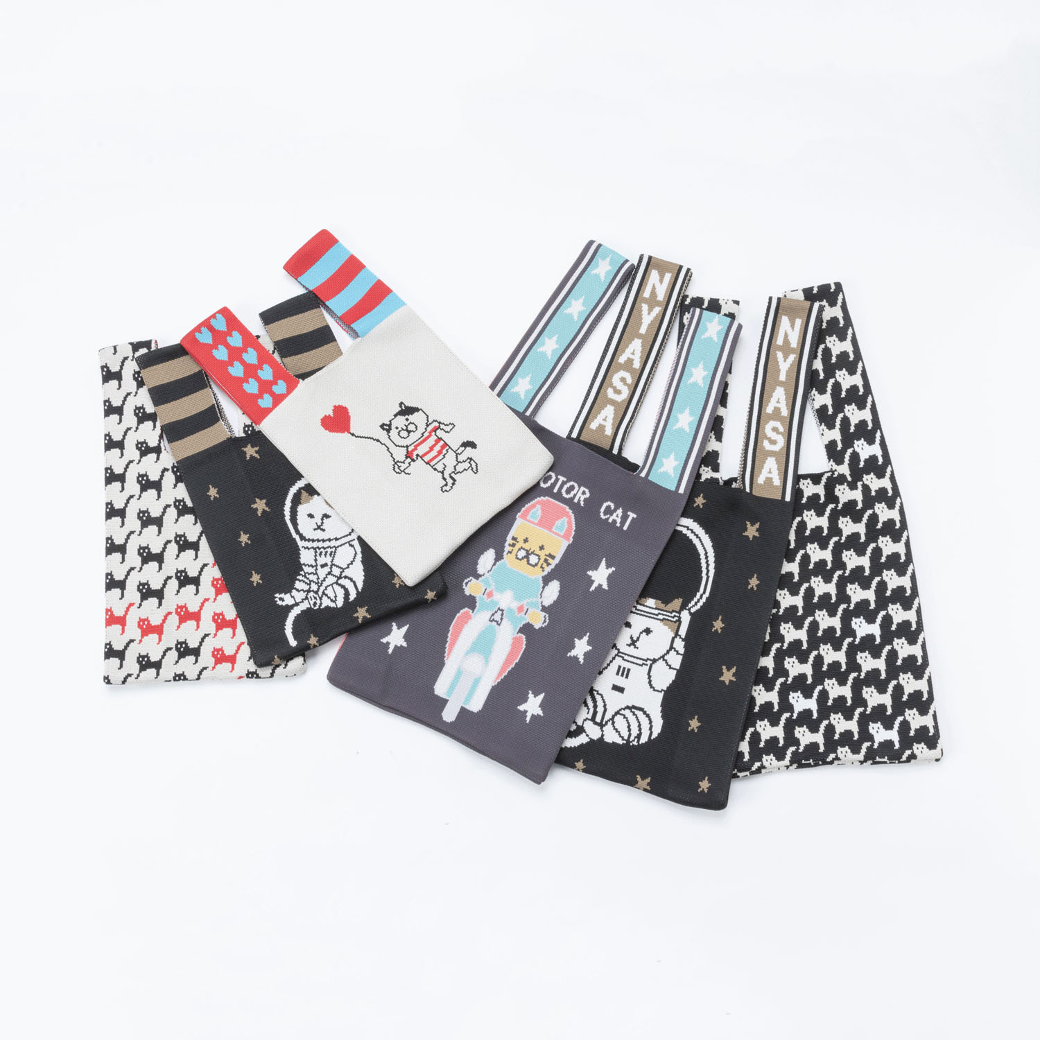 NEKONOBA ニットバッグ大 MOTOR CATS - 画像6