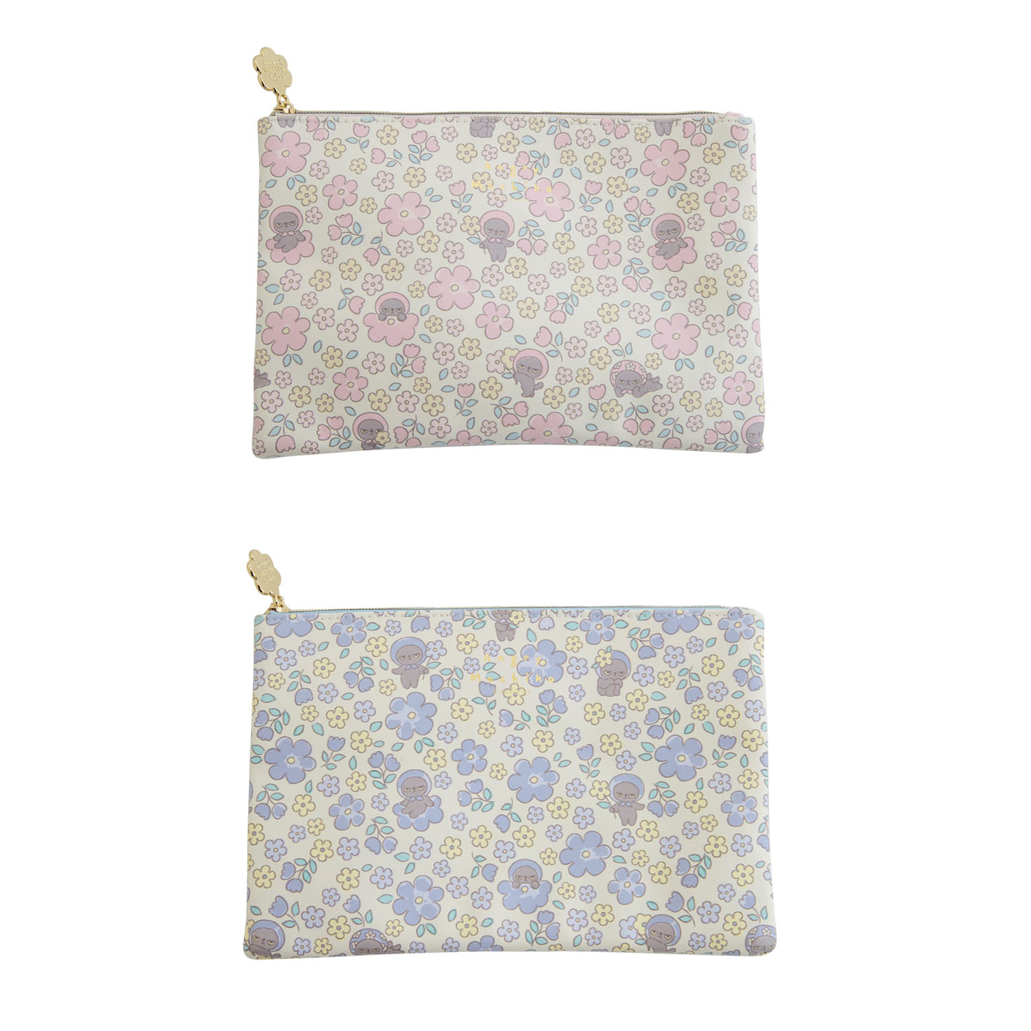 アングリーマチコ フラワー フラットポーチ - 画像1