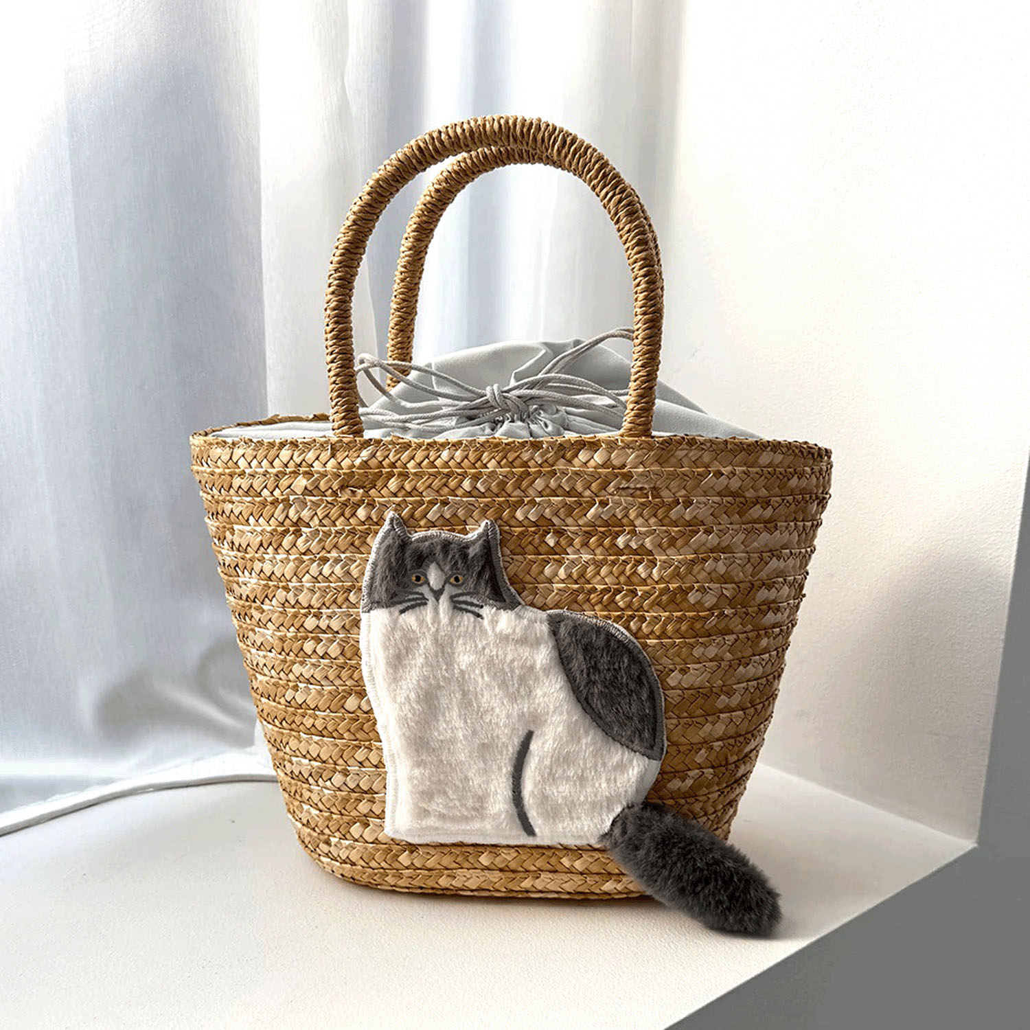 ファーリー かごバッグ ハチワレ - 画像1