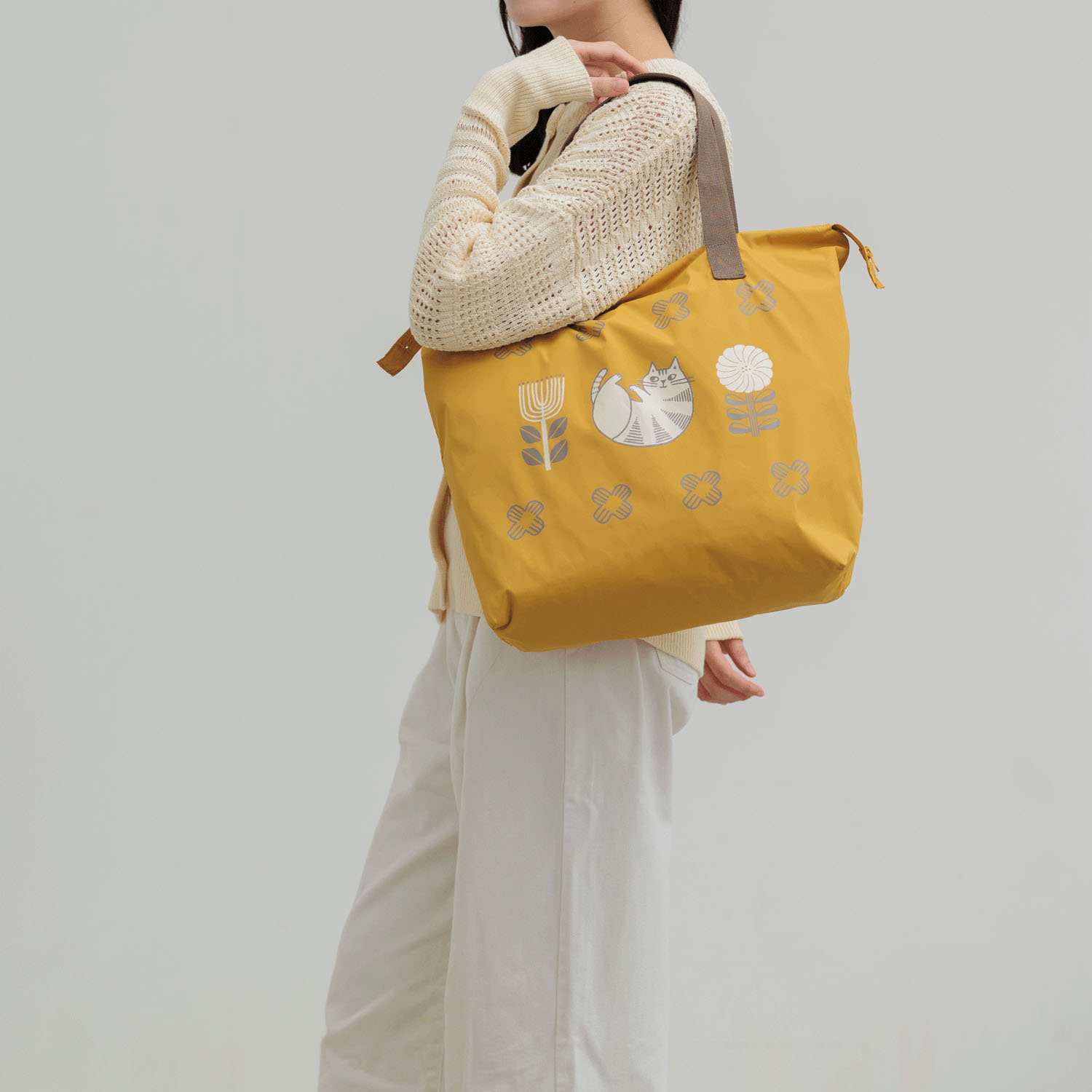 fikalycka ビッグトートバッグ イエロー - 画像6