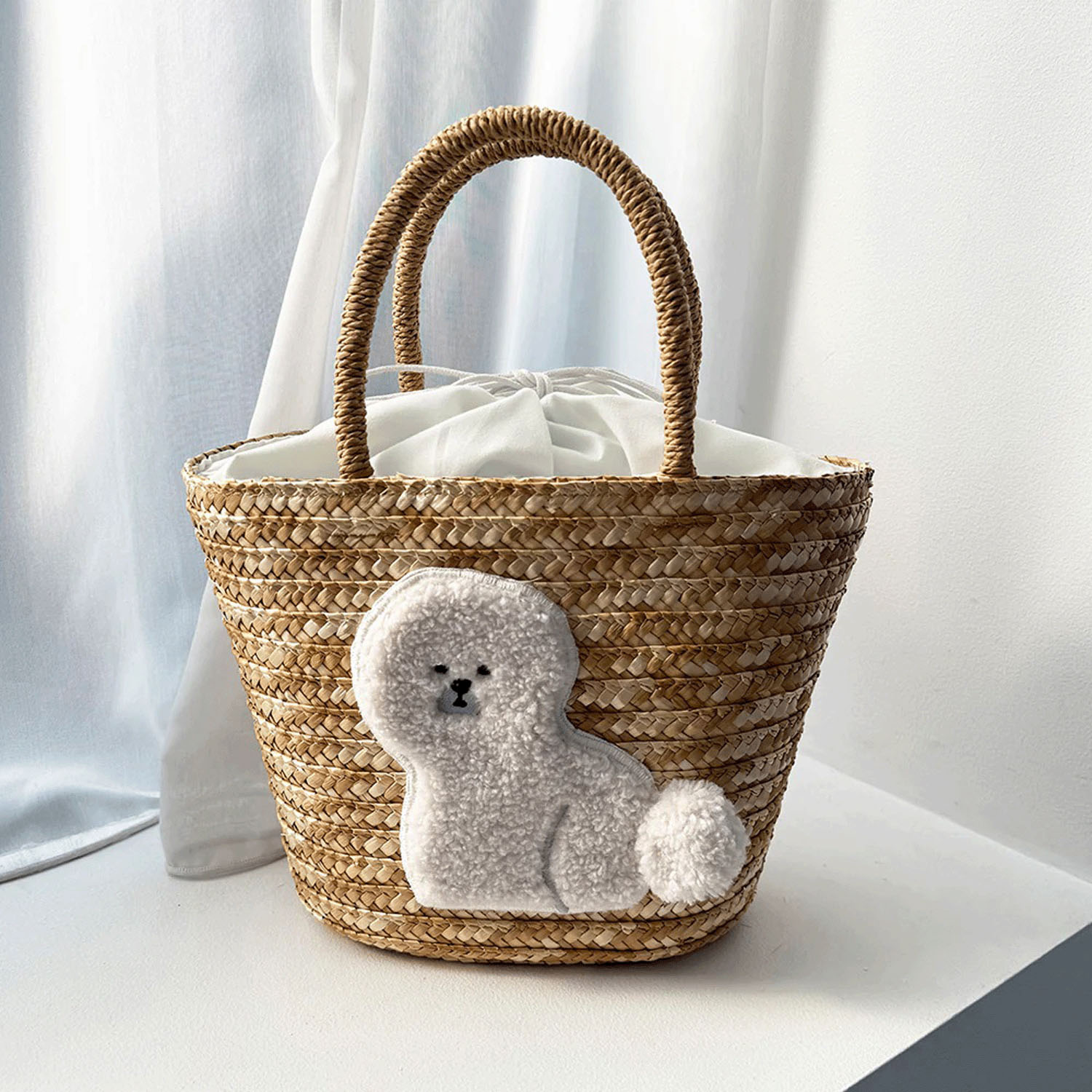 ファーリー かごバッグ ビションフリーゼ - 画像1