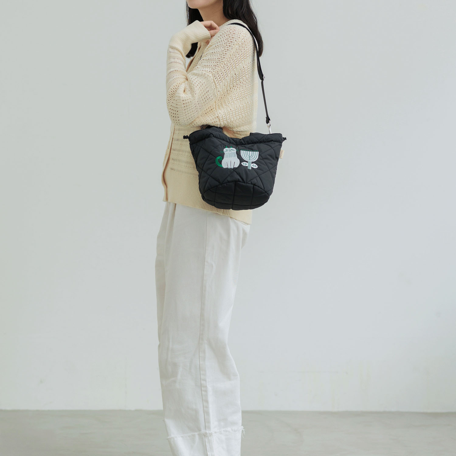 fikalycka 3wayキルティングトート ブラック - 画像2