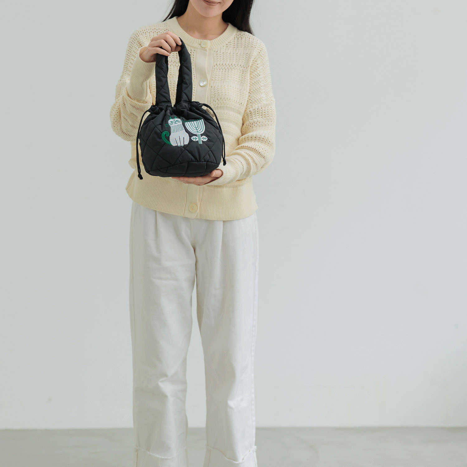 fikalycka 3wayキルティングトート ブラック - 画像6