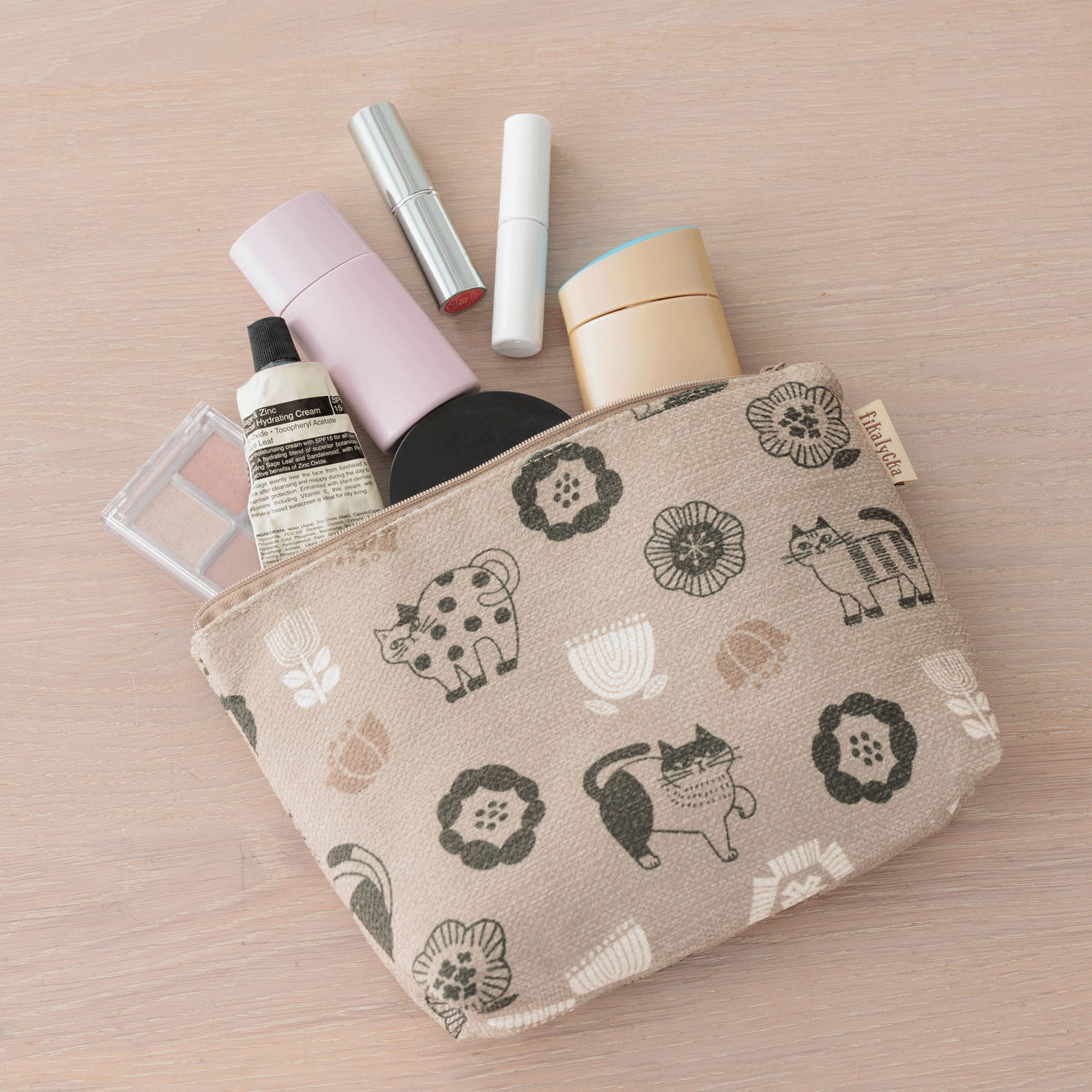 fikalycka 大きめポーチ シェニール ブラウン - 画像2