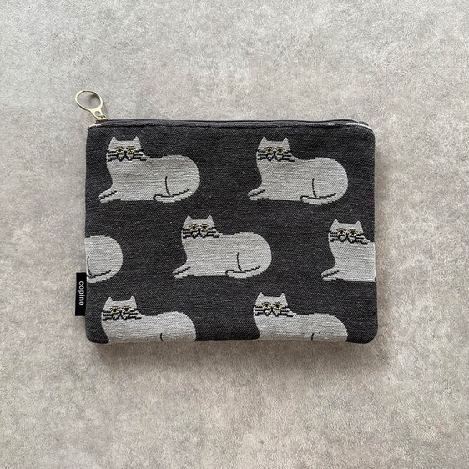 コピーヌフラットポーチ グレー - 画像1