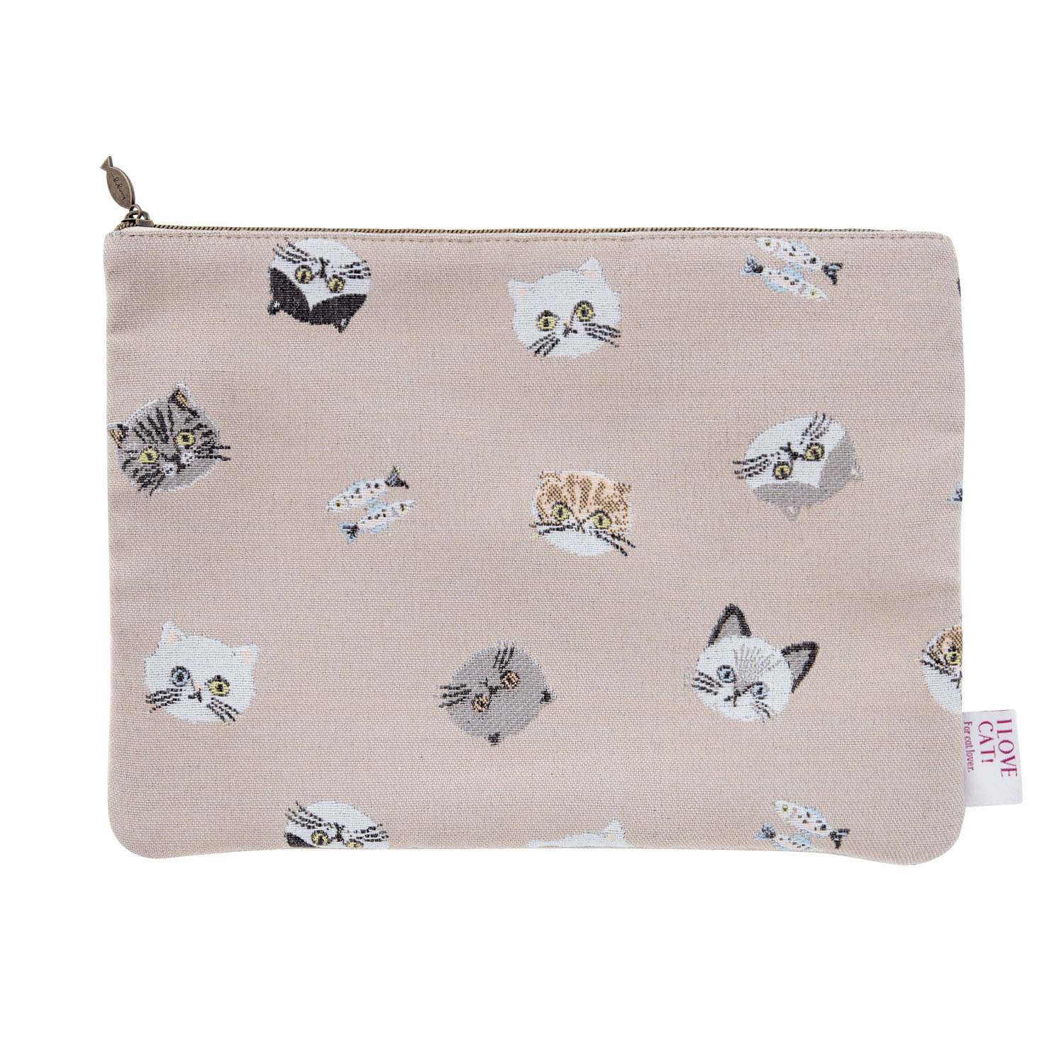 I LOVE CAT！マルチポーチ ピンク - 画像1