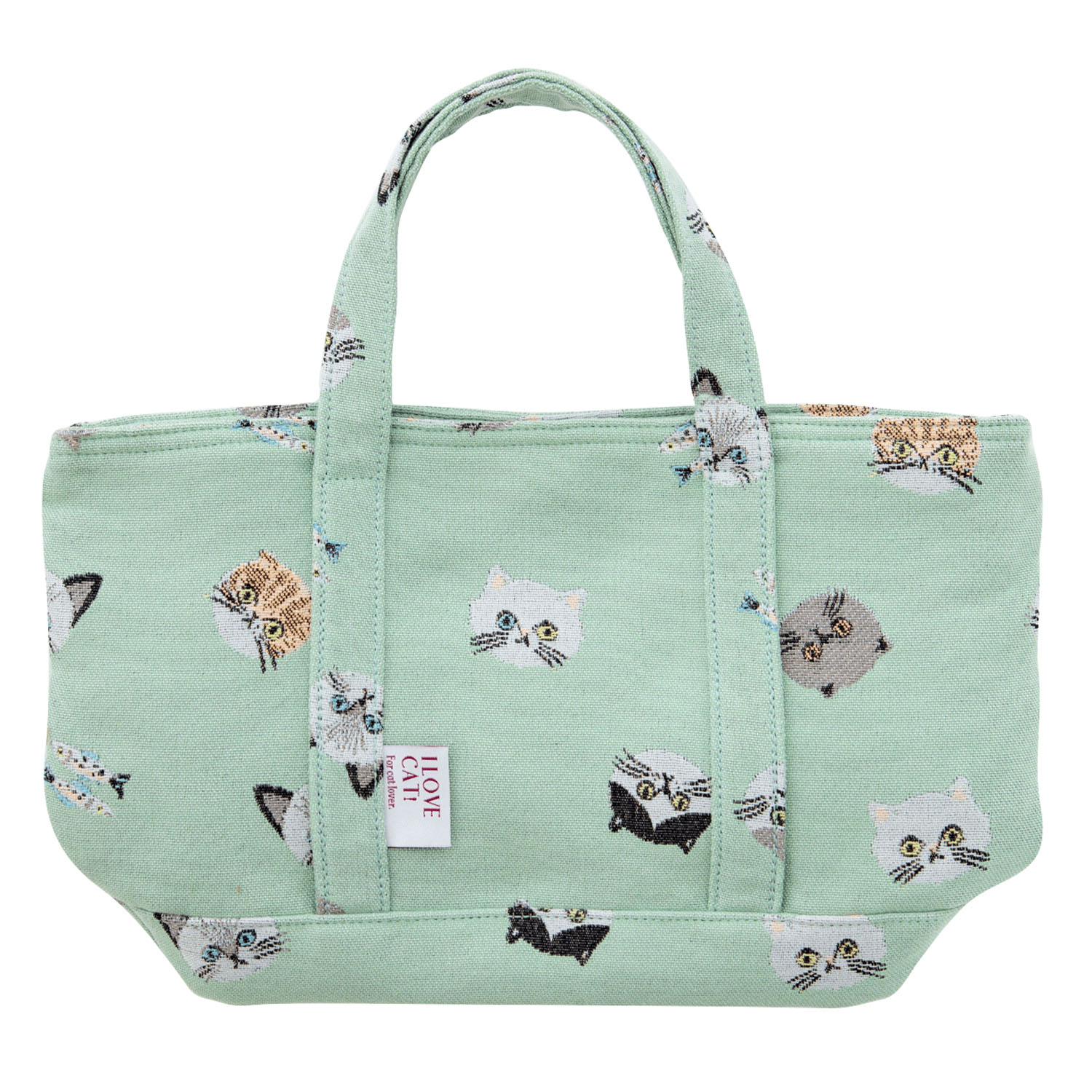 I LOVE CAT！トートバッグ  セージ - 画像1