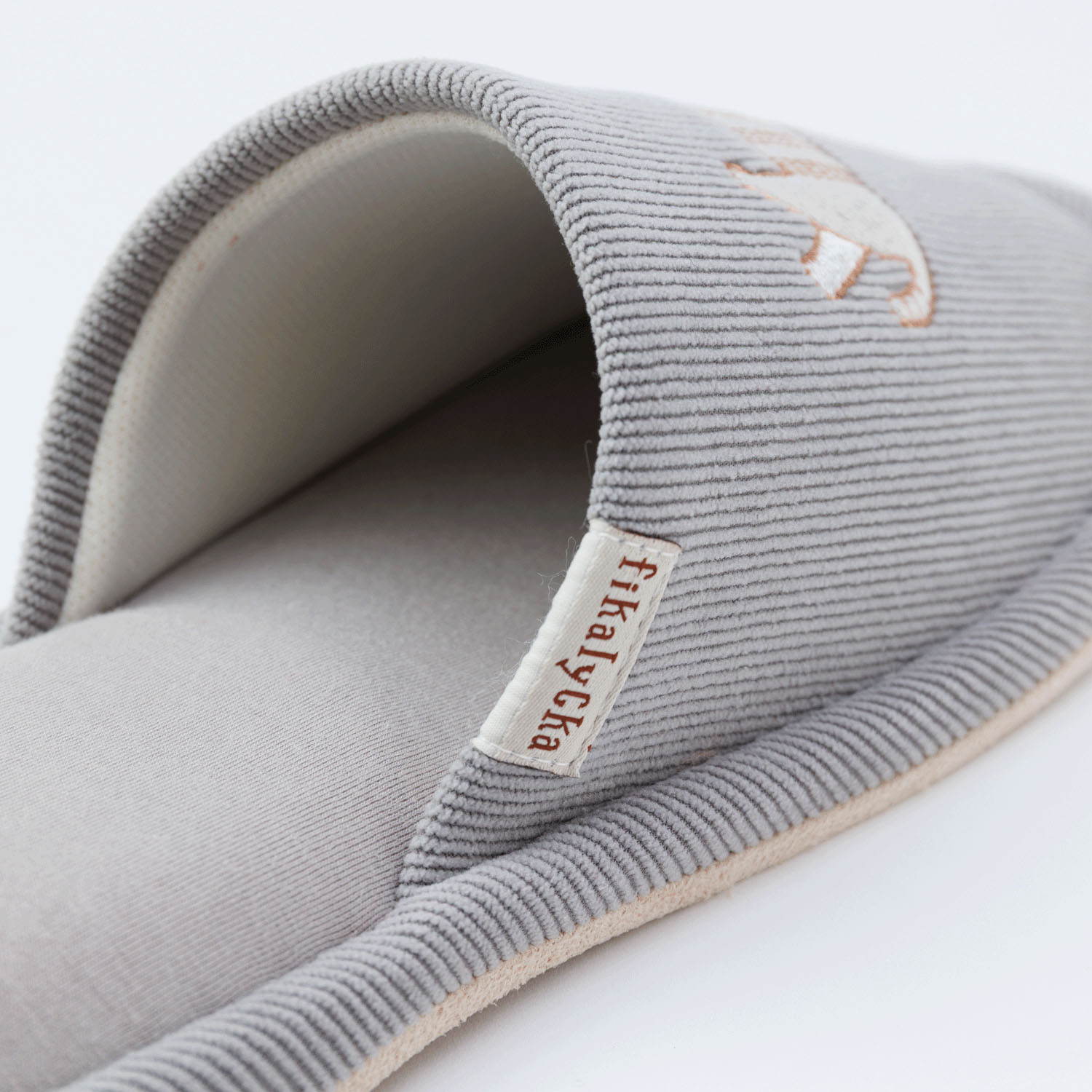 fikalycka コーデュロイスリッパ グレー - 画像3