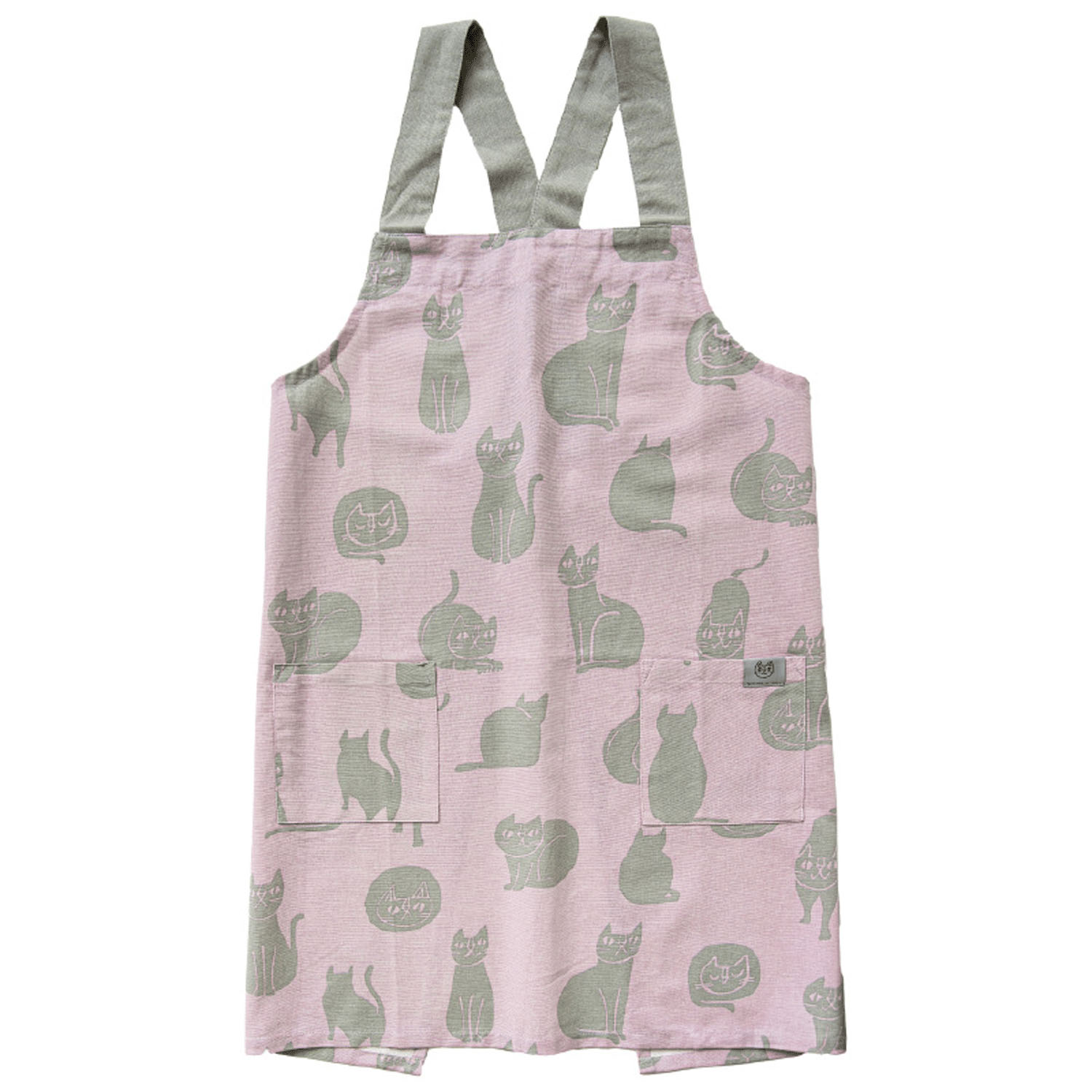 おかべてつろう エプロン ピンク - 画像1