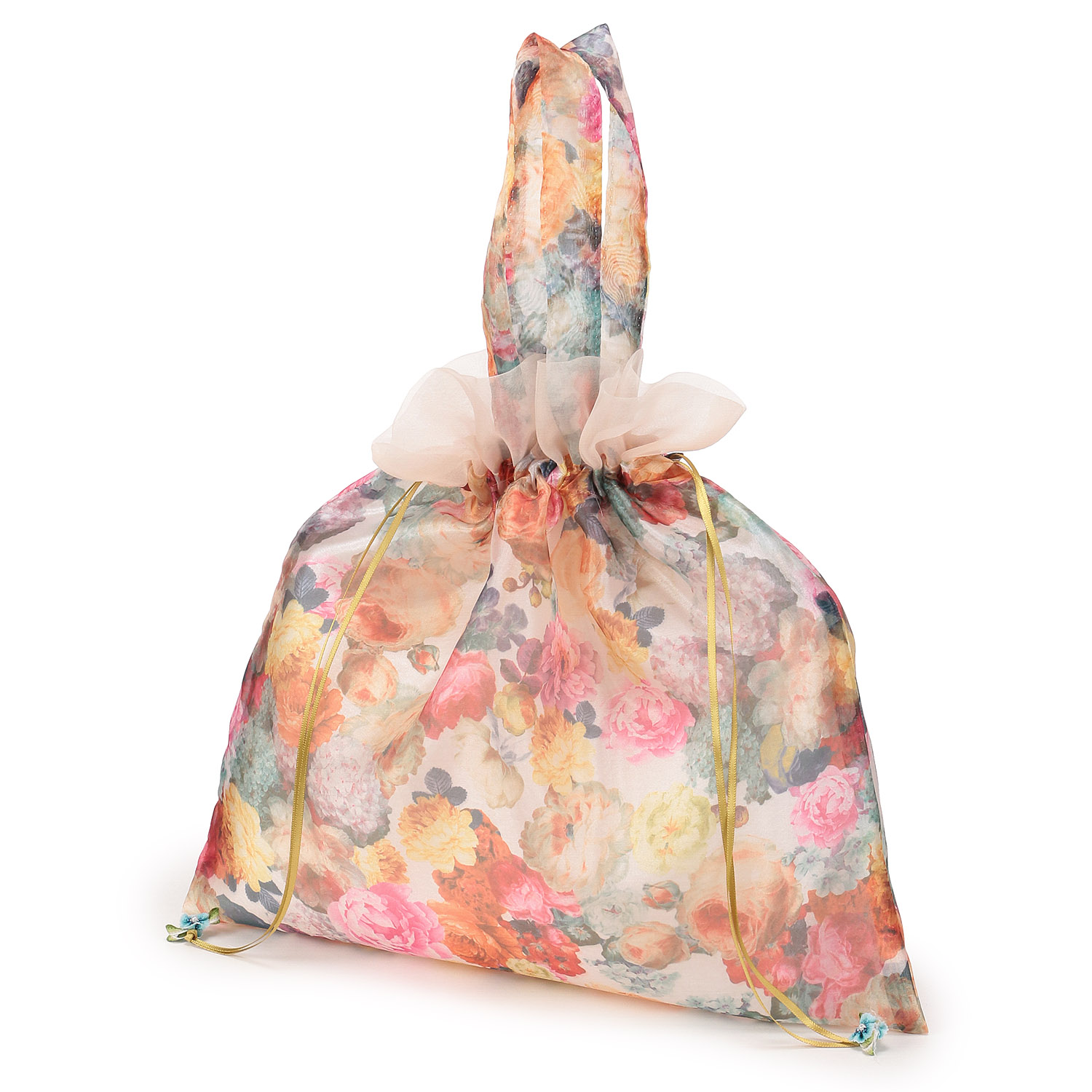 花柄巾着手提げ - 画像2