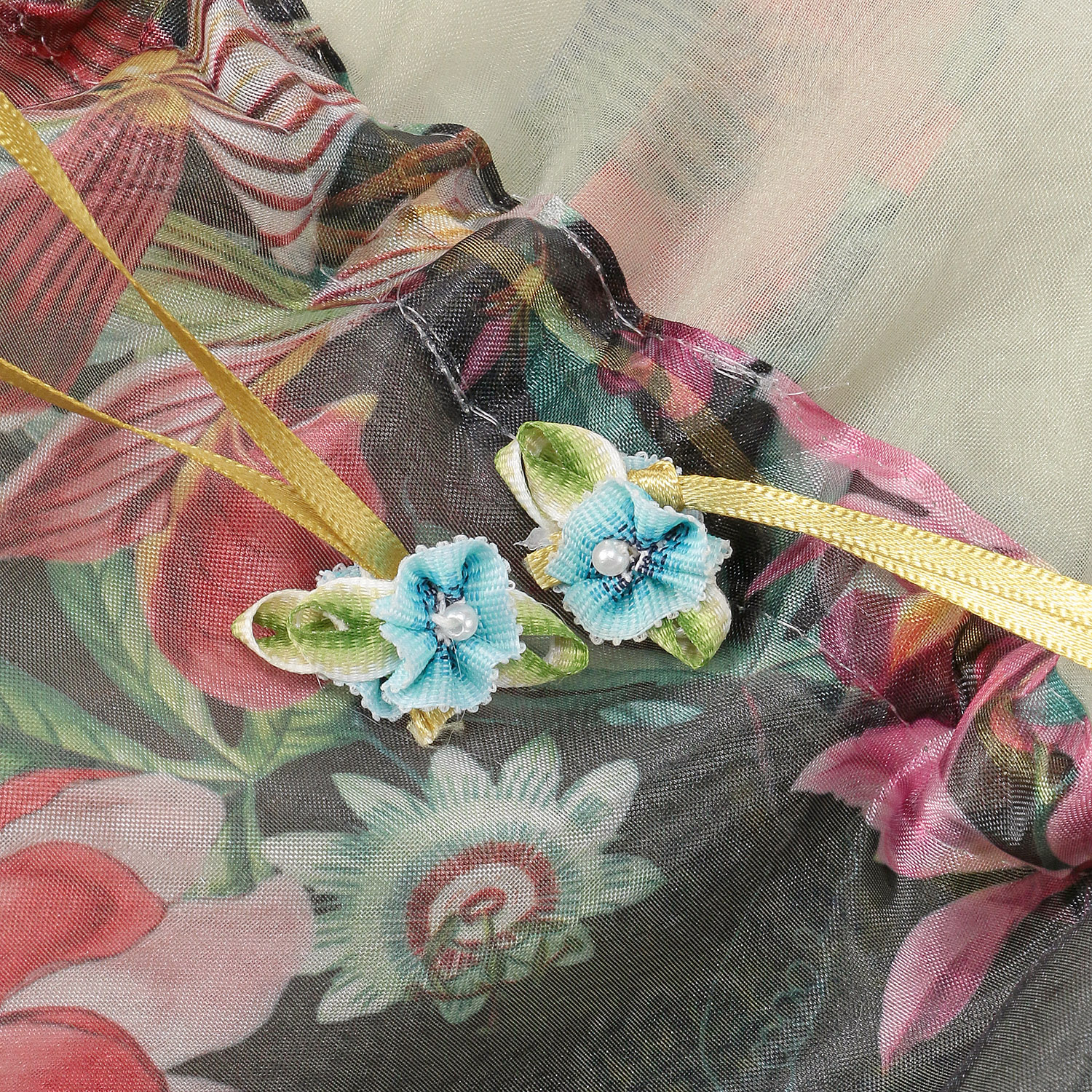 花柄巾着手提げ - 画像8