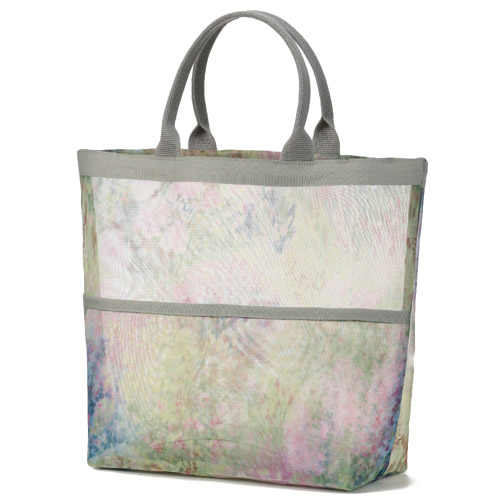 花柄メッシュ手提げバッグ 大 - 画像2