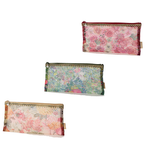 花柄メッシュマスクケース