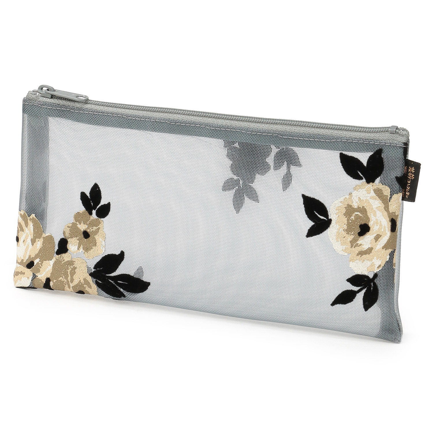 チュールフロッキー横長ポーチ - 画像1