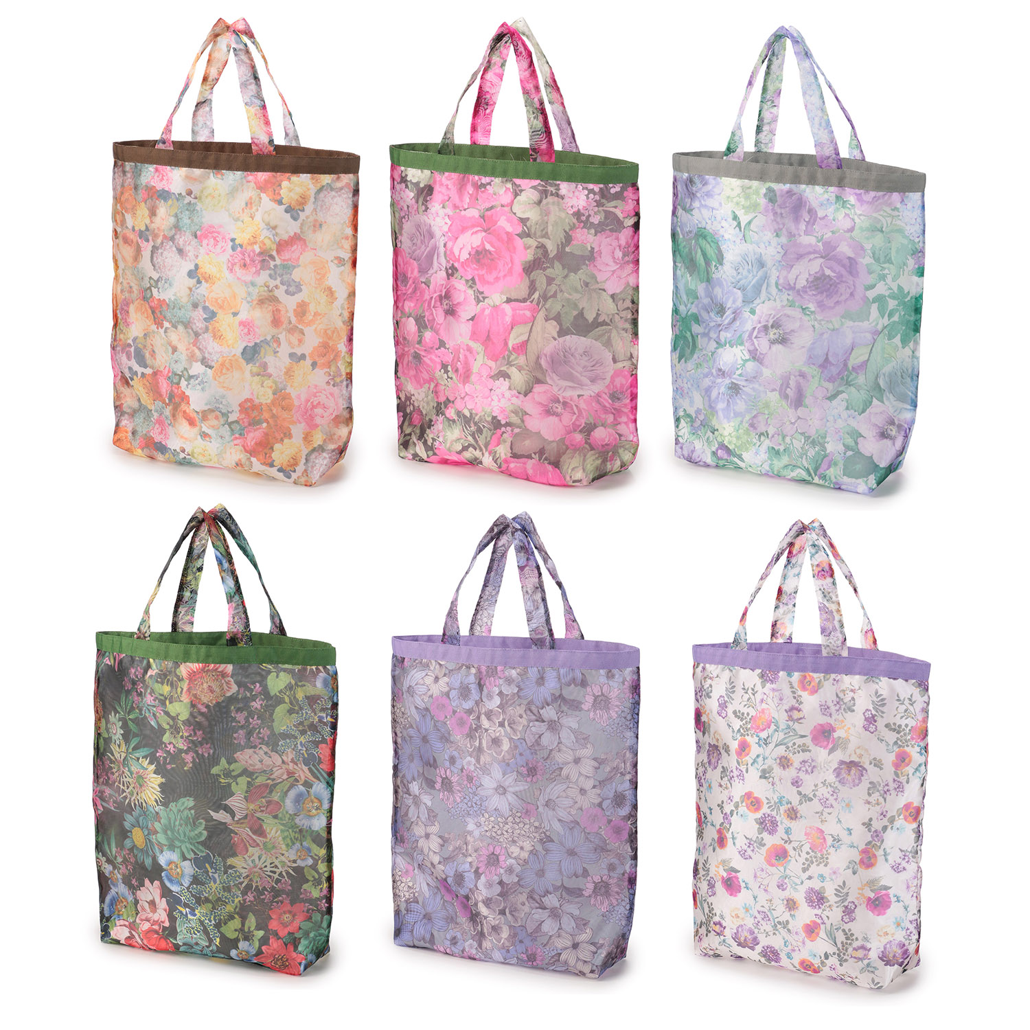 花柄オーガンジートートバッグ