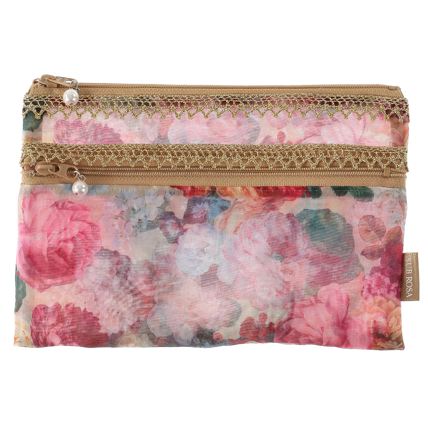 オーガンジー 2段ファスナー平ポーチ - 画像13