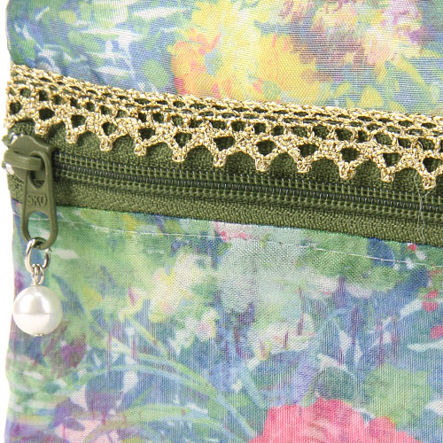 オーガンジー 2段ファスナー平ポーチ - 画像9