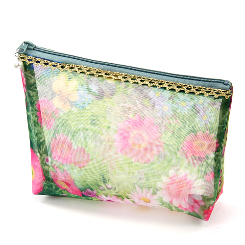 03番柄終了  ゴールドテープ メッシュポーチ 中