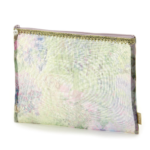 ゴールドテープ メッシュ平ポーチ 大 - 画像2