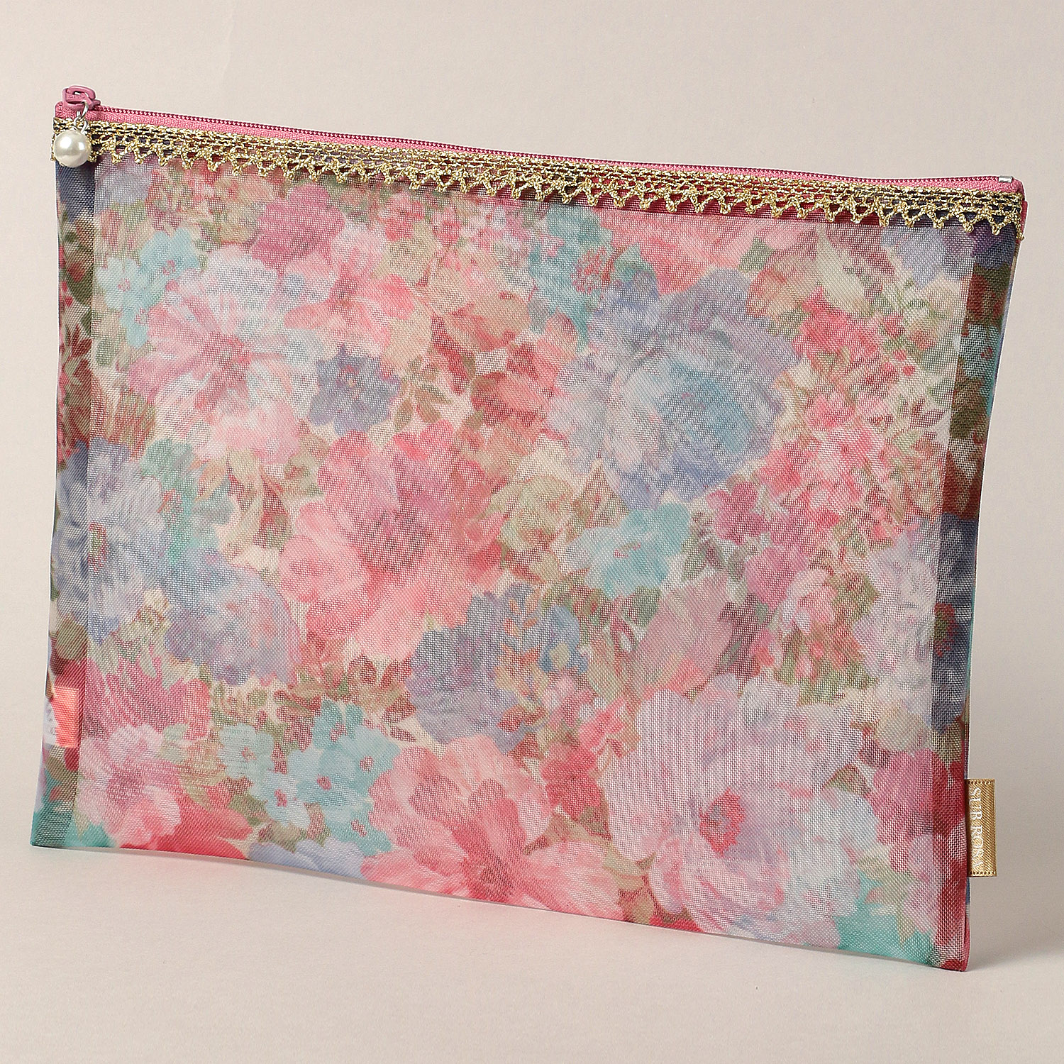 ゴールドテープ メッシュ平ポーチ 大 - 画像8