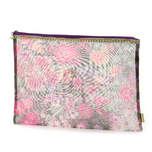 ゴールドテープ メッシュ平ポーチ 特大