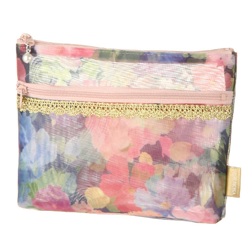 ゴールドテープ メッシュ 前ファスナーポケット付ポーチ - 画像3