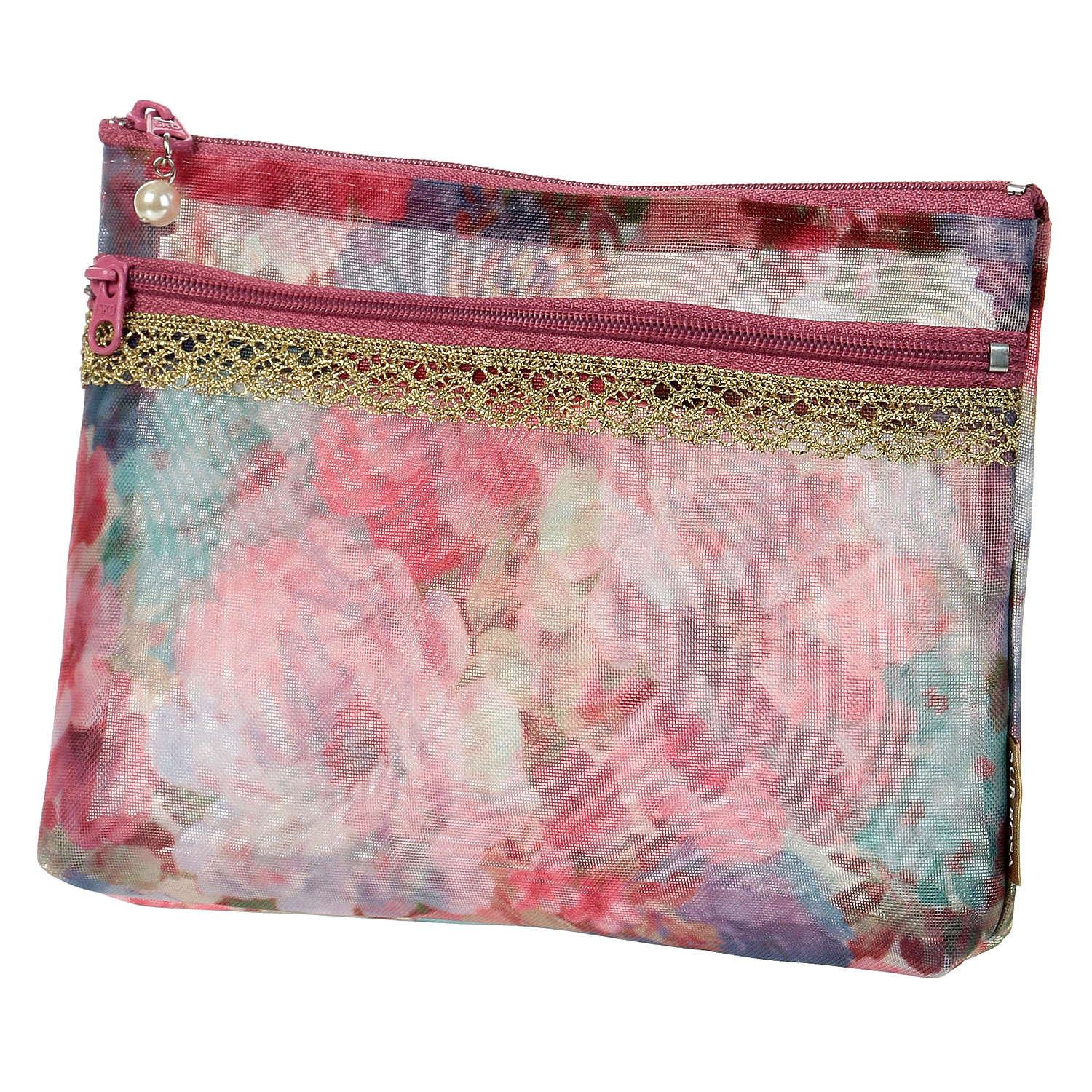 ゴールドテープ メッシュ 前ファスナーポケット付ポーチ - 画像7