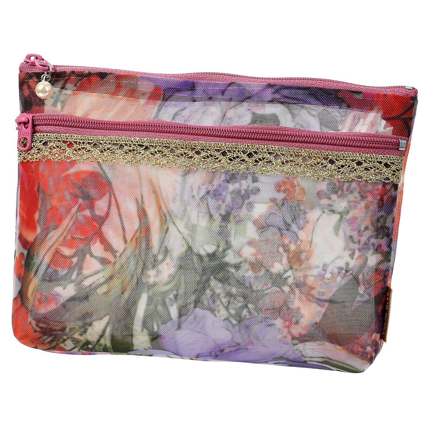 ゴールドテープ メッシュ 前ファスナーポケット付ポーチ - 画像8