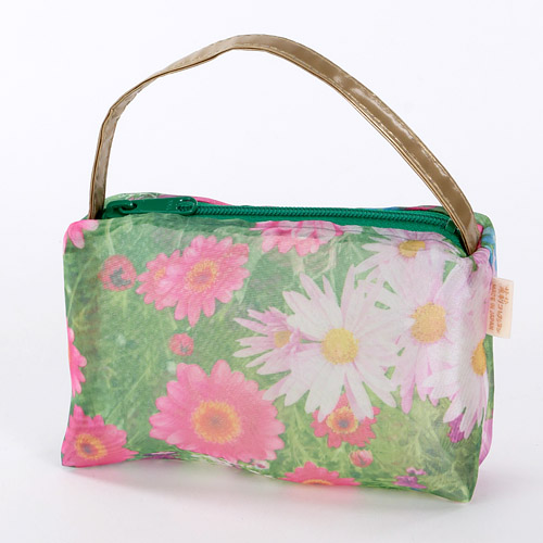 【15番色終了】 オーガンジー 持ち手付き ミニポーチ - 画像3