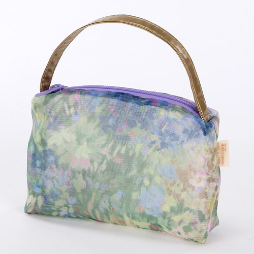 【15番色終了】 オーガンジー 持ち手付き ミニポーチ