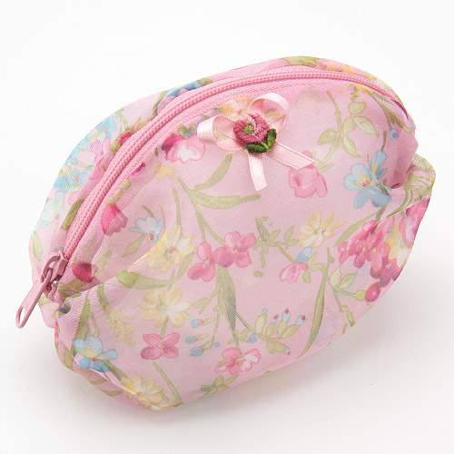 オーガンジー 俵型ポーチ （柄アソート3個組） - 画像5