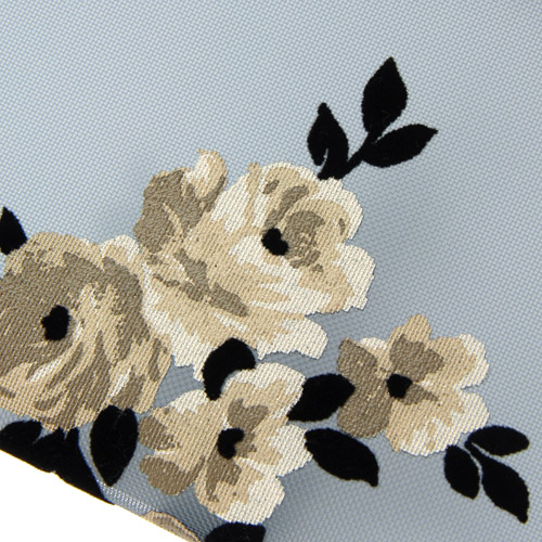 チュール フロッキー花柄 フラットポーチ - 画像3