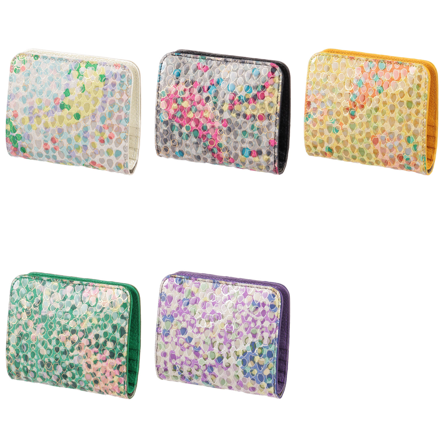 ピッグエナメル2ッ折財布