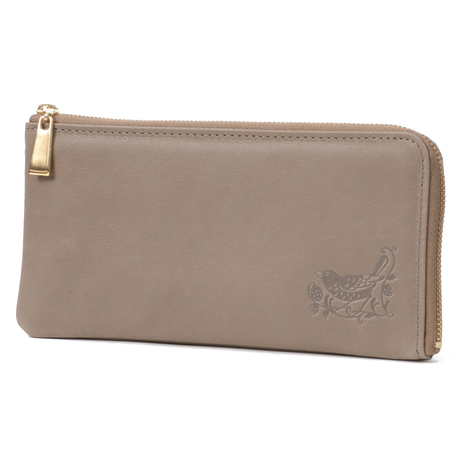 ディア調 モリス型押し L字ファスナー長財布