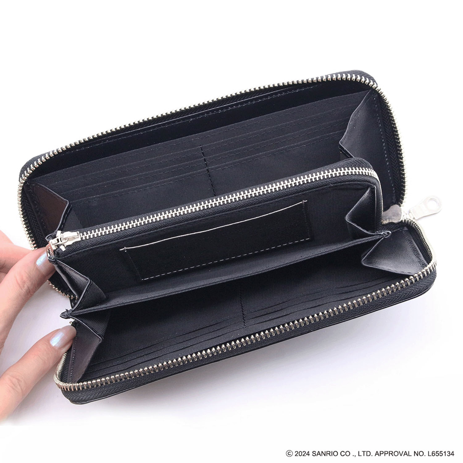 【サンリオ】 クロミラウンドファスナー長財布 - 画像4