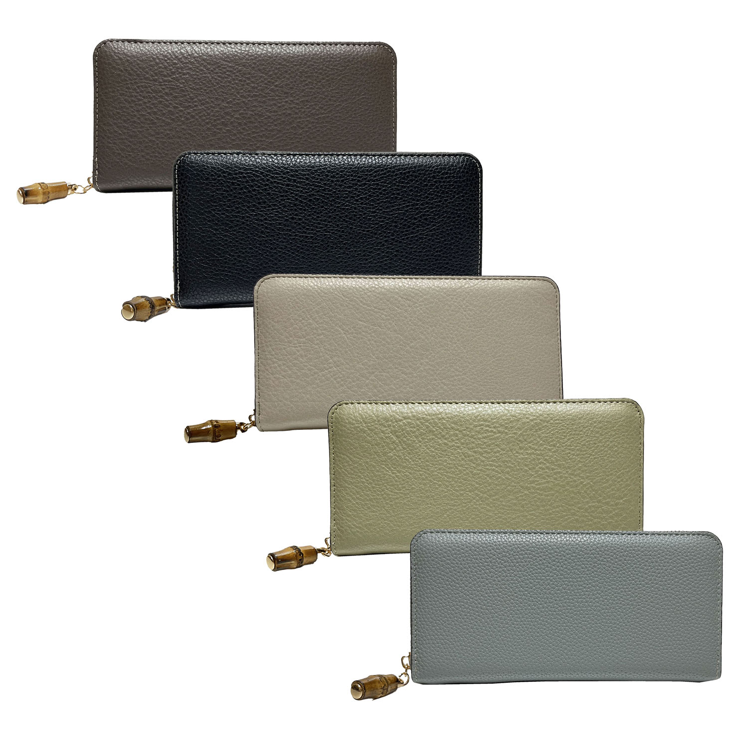 バンブー ラウンドファスナー長財布