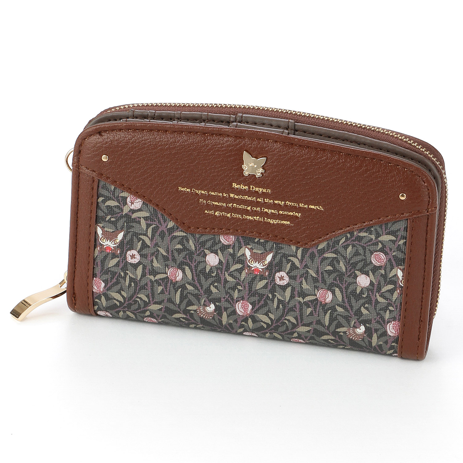 【ベベダヤン】 ウォールパーパー ラウンドファスナー折財布 - 画像1