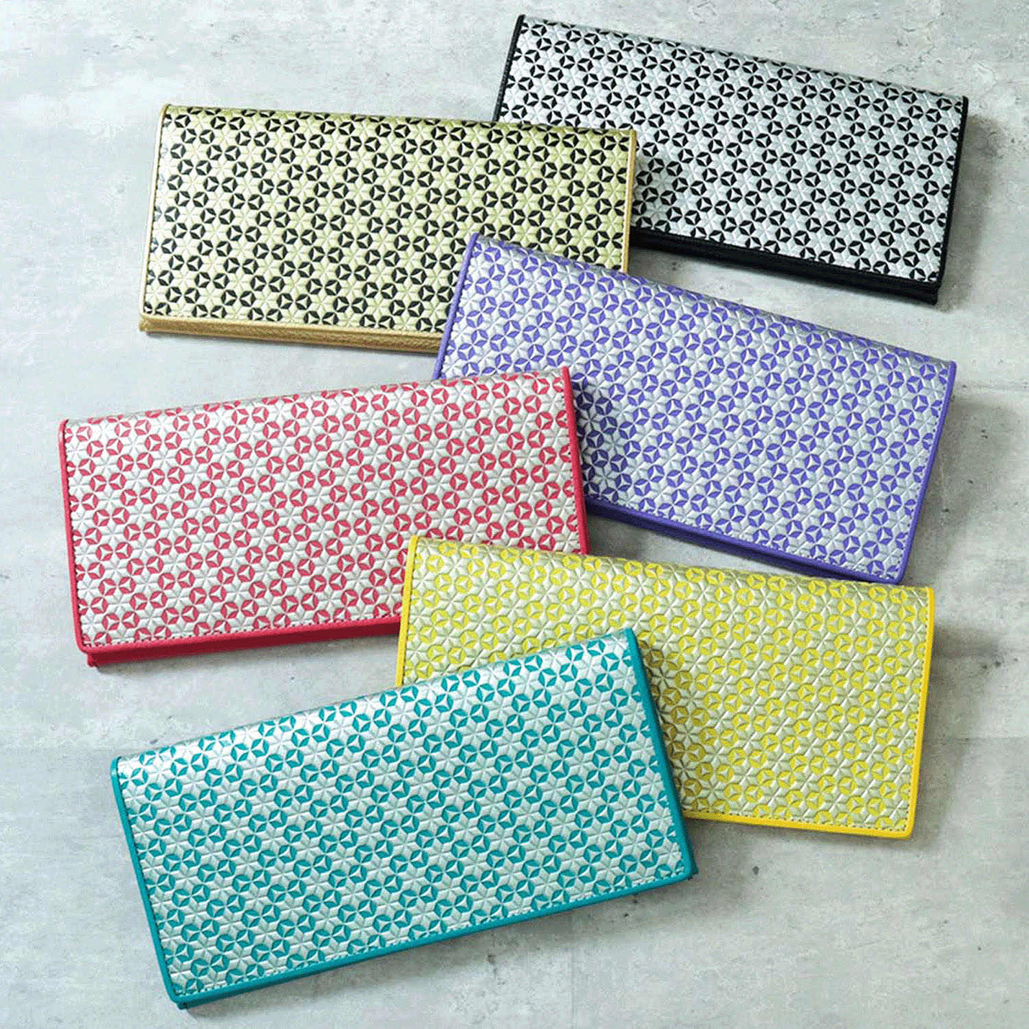 【取り寄せ商品】 浅草文庫 いろどり柄ヘリ玉長財布 - 画像1